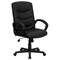 Emma and Oliver Mid-Back Fabric Executive Swivel Office Chair with Three Line Horizontal Stitch Back and Arms